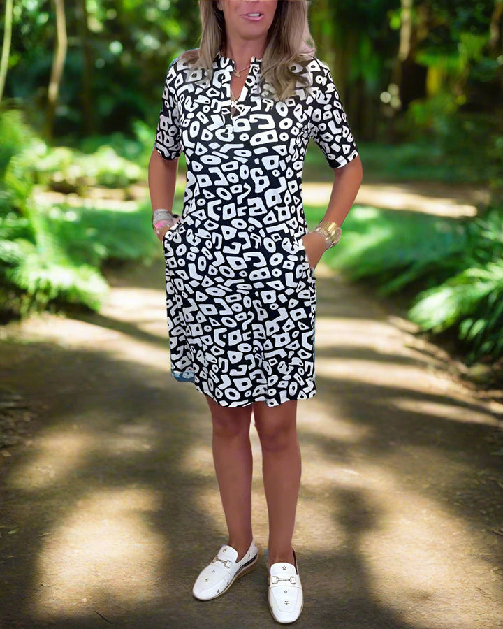 MELANY – V-AUSSCHNITT FREIZEITKLEID