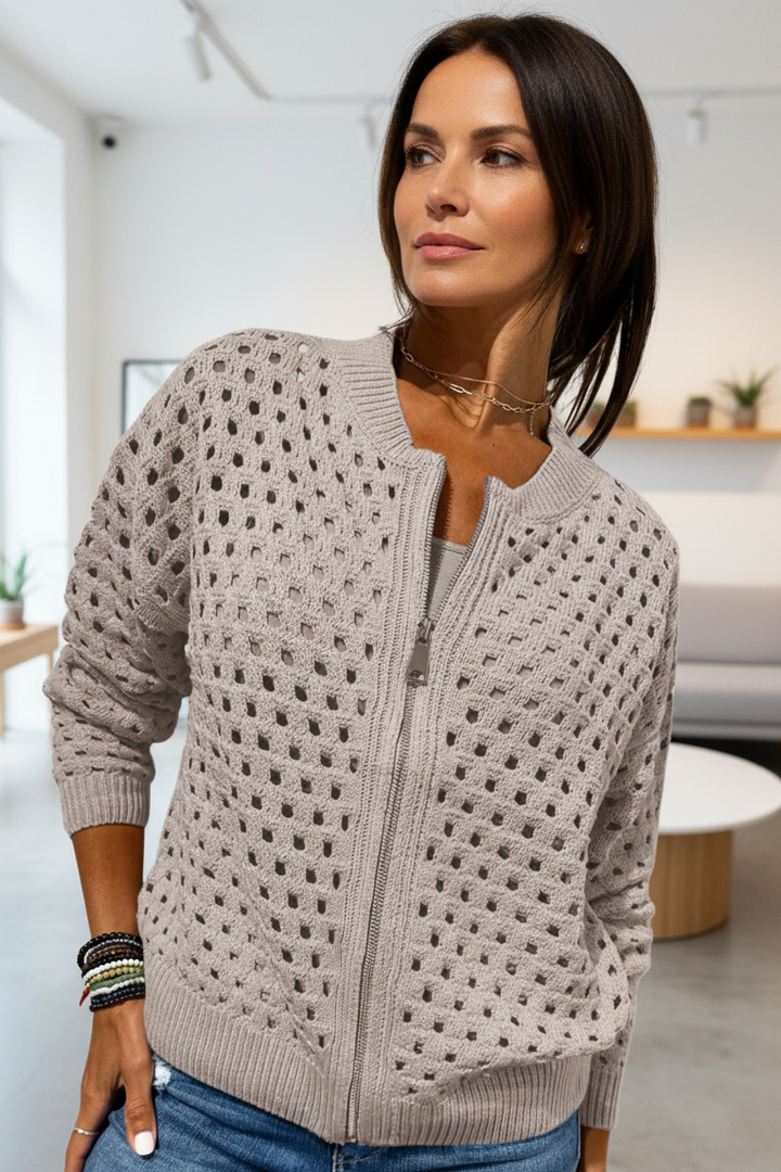 MILA – GEHÄKELTE ZIP-JACKE