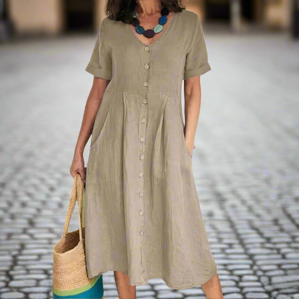 CAROLINE – ELEGANTES KLEID MIT BAUCHKASCHIERUNG