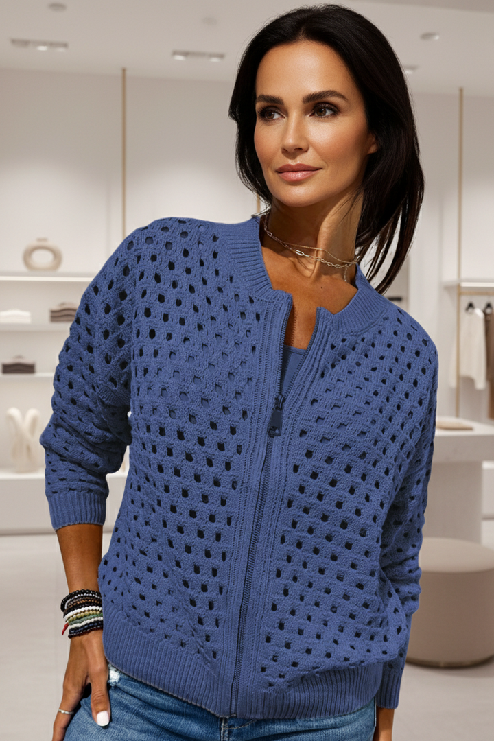 MILA – GEHÄKELTE ZIP-JACKE