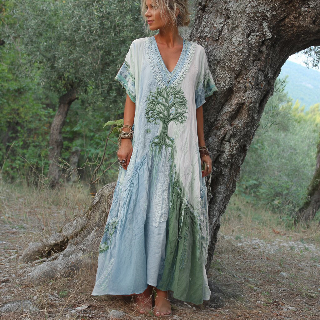 ELISABETH - BOHO-MAXIKLEID