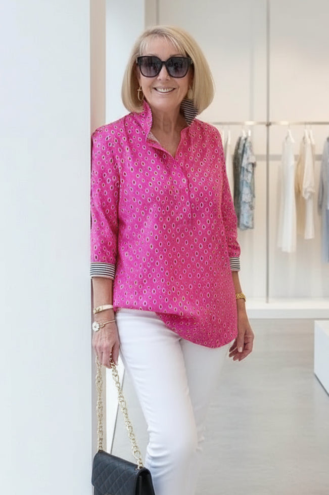 SABRINE – ELEGANTES TOP MIT 3/4-ÄRMELN