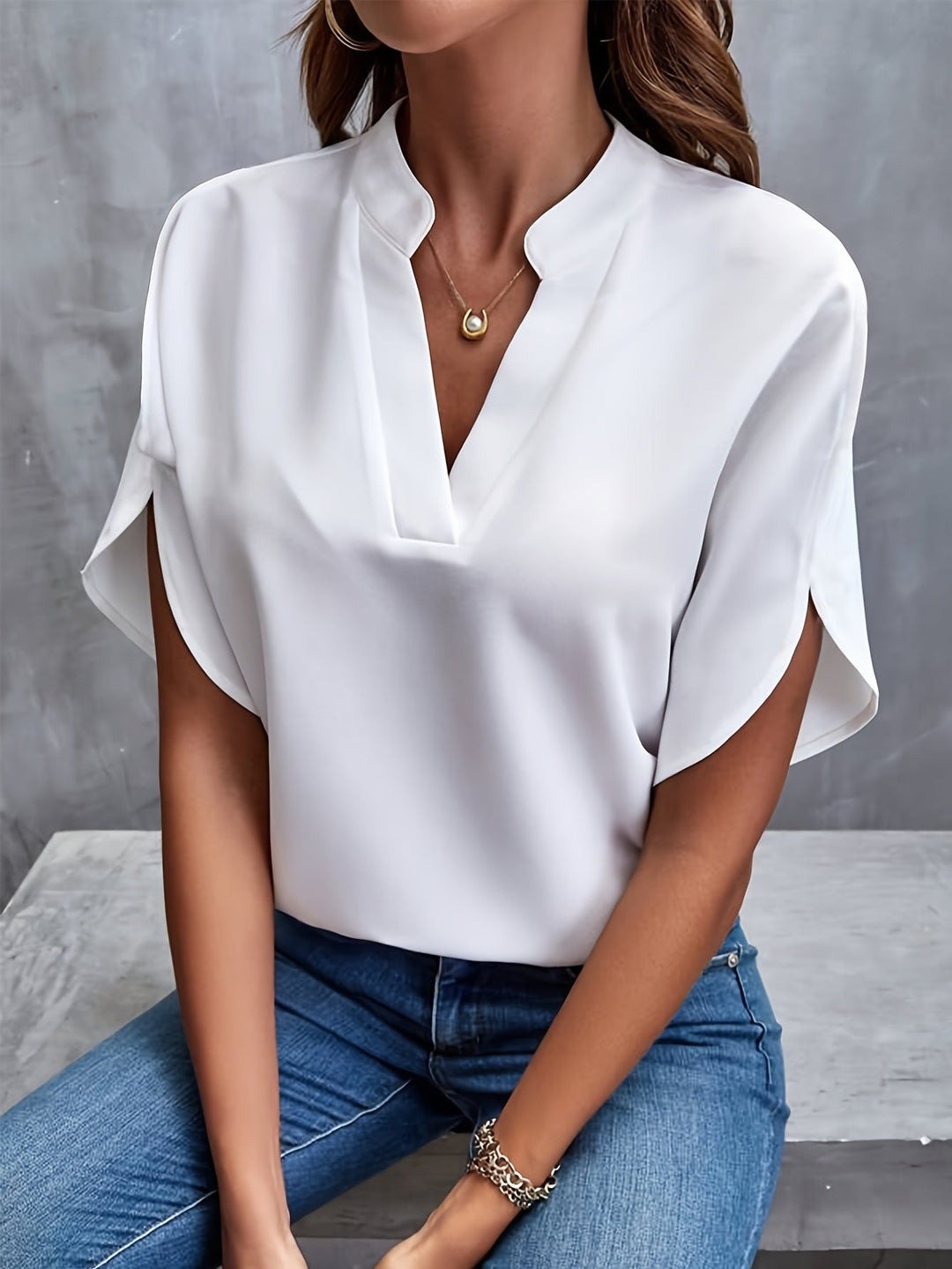 HAYDEN – BLOUSE MIT AUSGESTELLTEN ÄRMELN