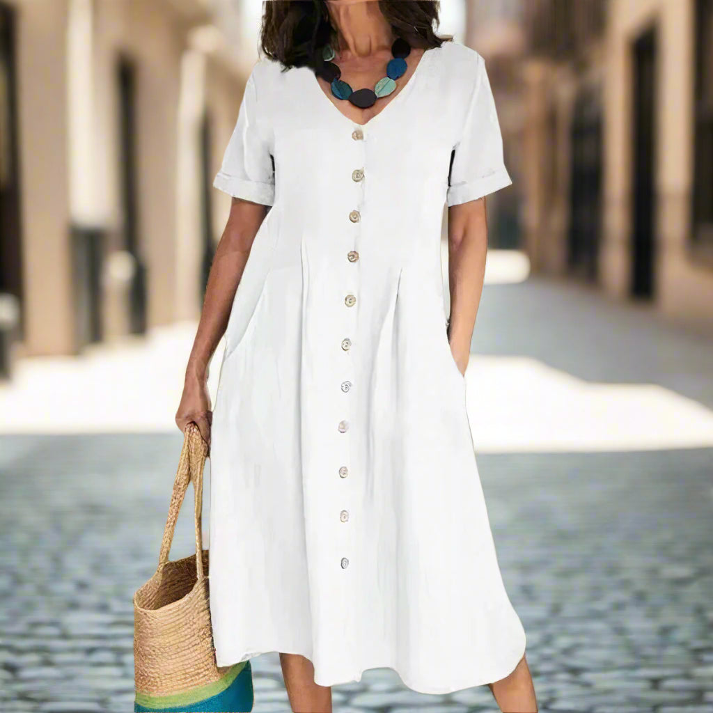 CAROLINE – ELEGANTES KLEID MIT BAUCHKASCHIERUNG