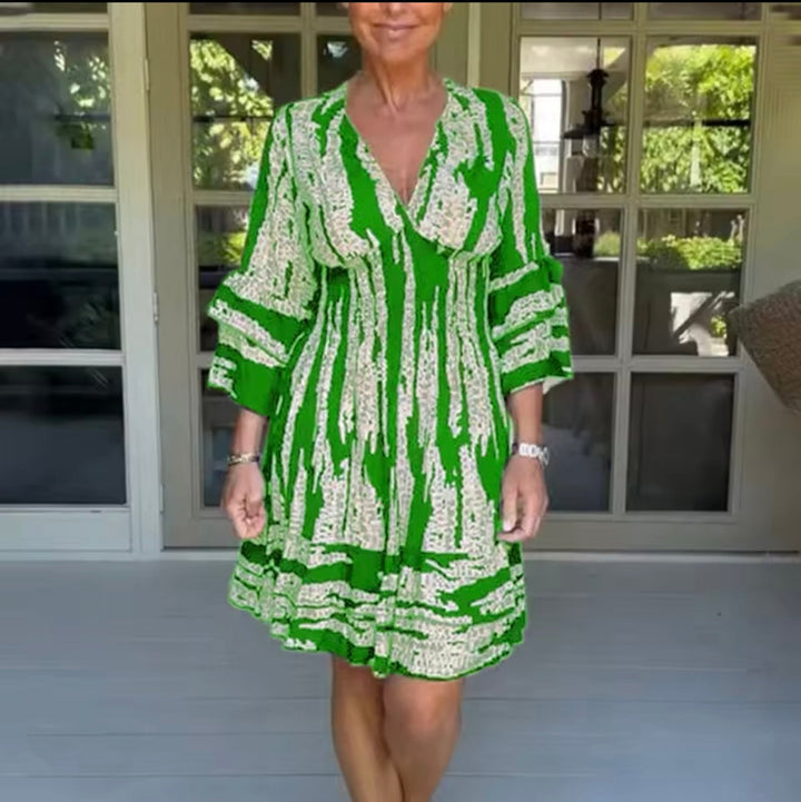 GREN - KLEID MIT 3/4-ÄRMELN