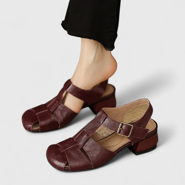 GEORGIA - ELEGANTE LEDER SANDALEN