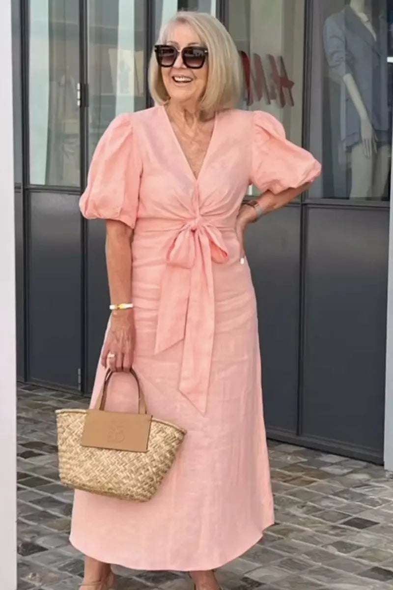 SELENA – KLEID MIT V-AUSSCHNITT