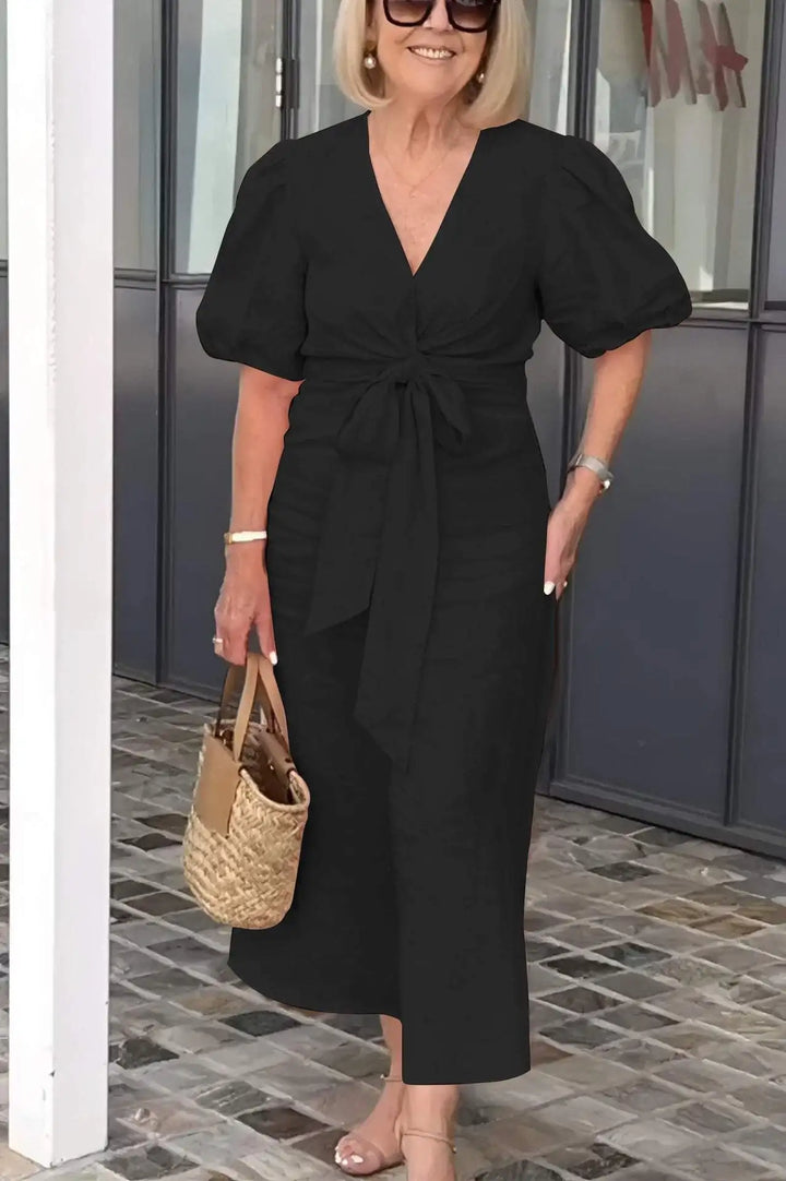 SELENA – KLEID MIT V-AUSSCHNITT