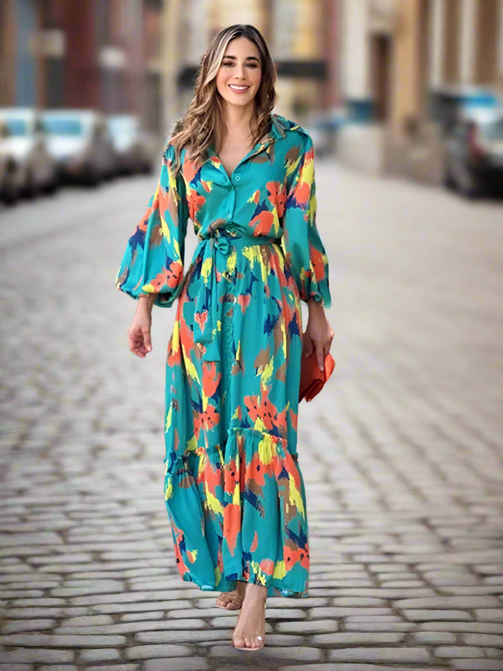 CAMILLE – FLORAL MAXIKLEID