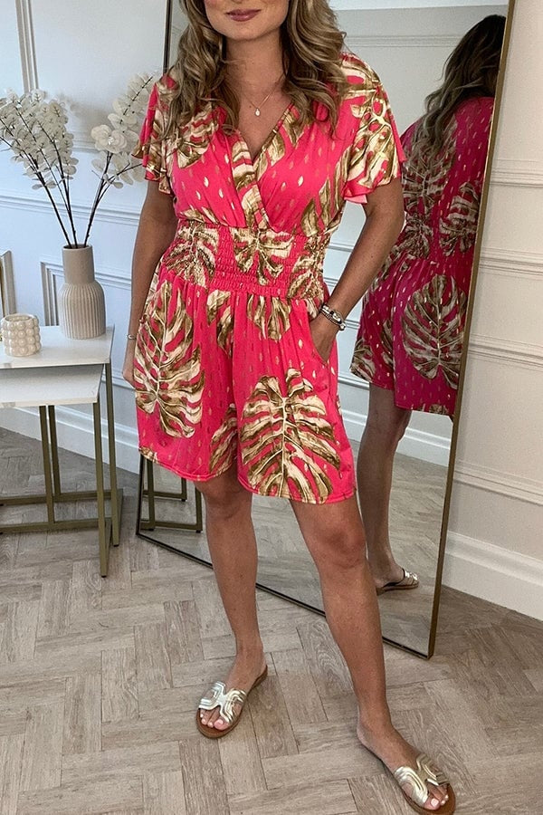 WELA – MIT BLÄTTERMUSTER JUMPSUIT