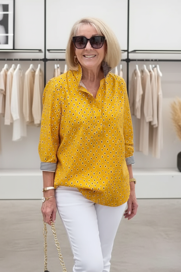 SABRINE – ELEGANTES TOP MIT 3/4-ÄRMELN