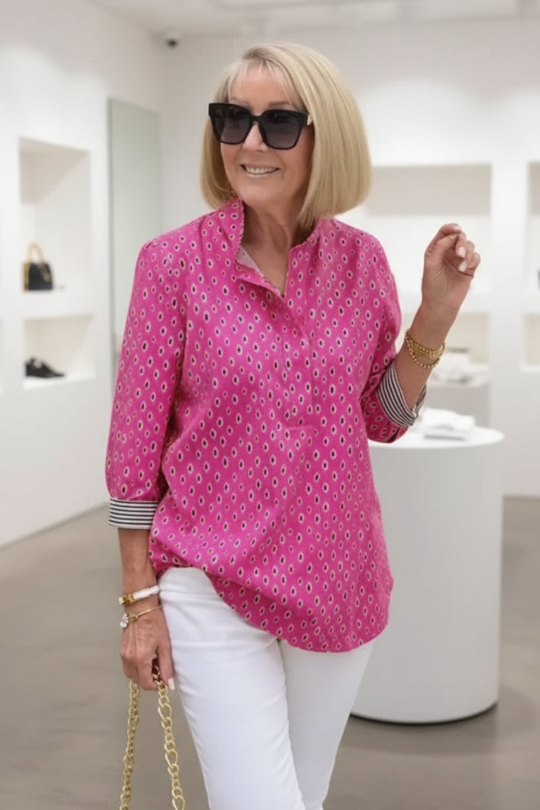 SABRINE – ELEGANTES TOP MIT 3/4-ÄRMELN