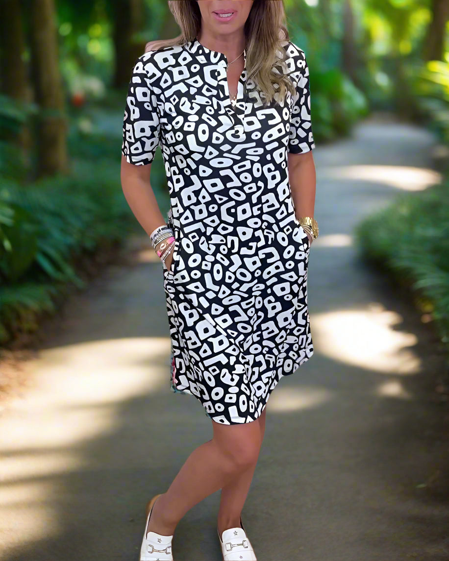 MELANY – V-AUSSCHNITT FREIZEITKLEID