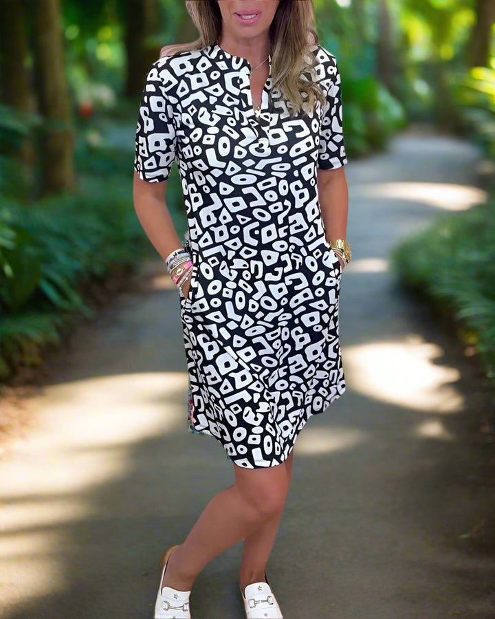 MELANY – V-AUSSCHNITT FREIZEITKLEID