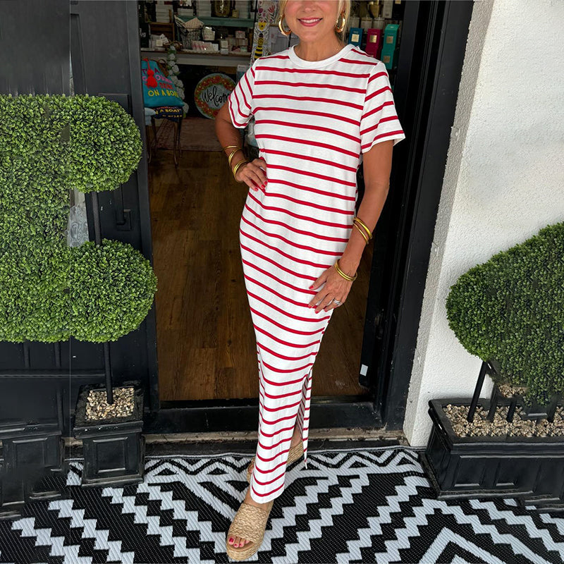 MEI – GESTREIFTES MAXI-KLEID