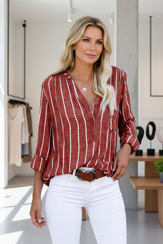 MAELA – GESTREIFTES FREIZEITHEMD