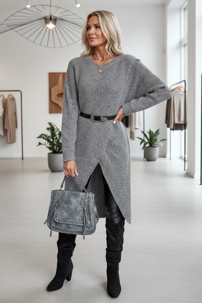 HILDE – ASYMMETRISCHES STRICKKLEID