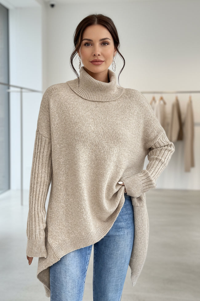BRIGITTE – LANGER ROLLKRAGENPULLOVER