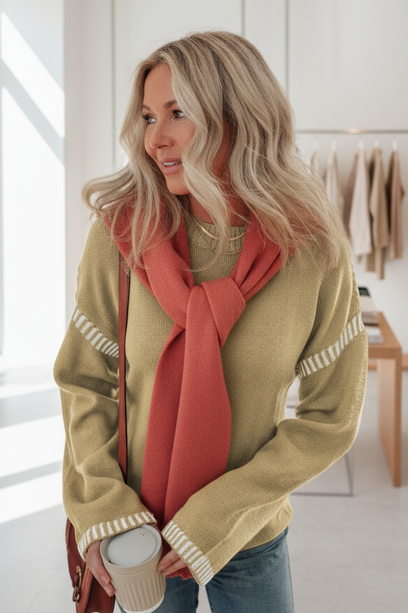 SARELLE – MODISCHER STREIFENPULLOVER