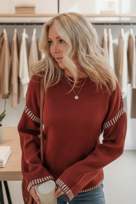 SARELLE – MODISCHER STREIFENPULLOVER