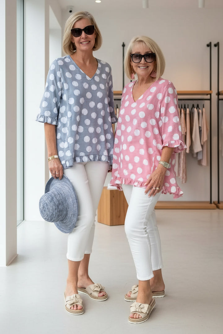 MARINA – BEDRUCKTES VINTAGE-OBERTEIL