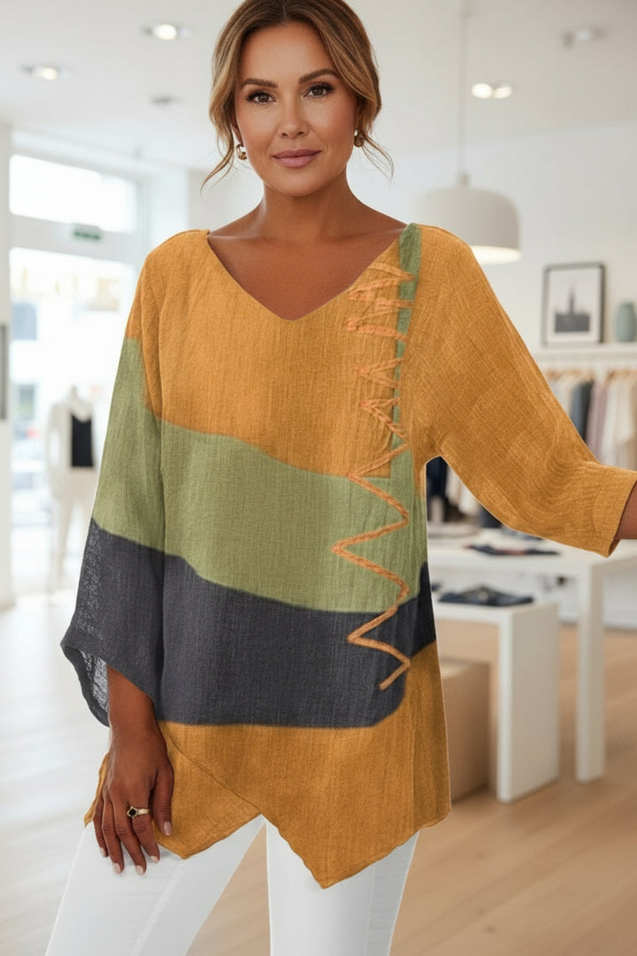 LUISA – BLUSE MIT LANGEN ÄRMELN