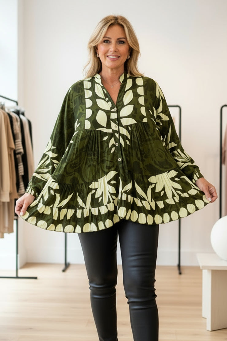 BILLIE – BOGENÄRMEL-BLOUSE