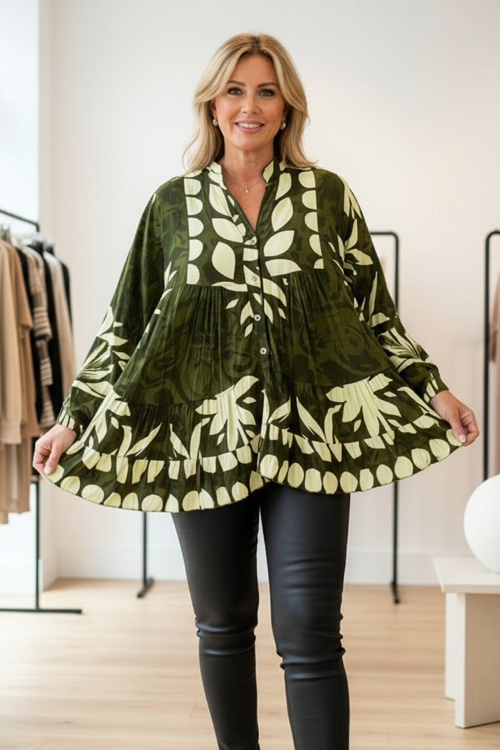 BILLIE – BOGENÄRMEL-BLOUSE