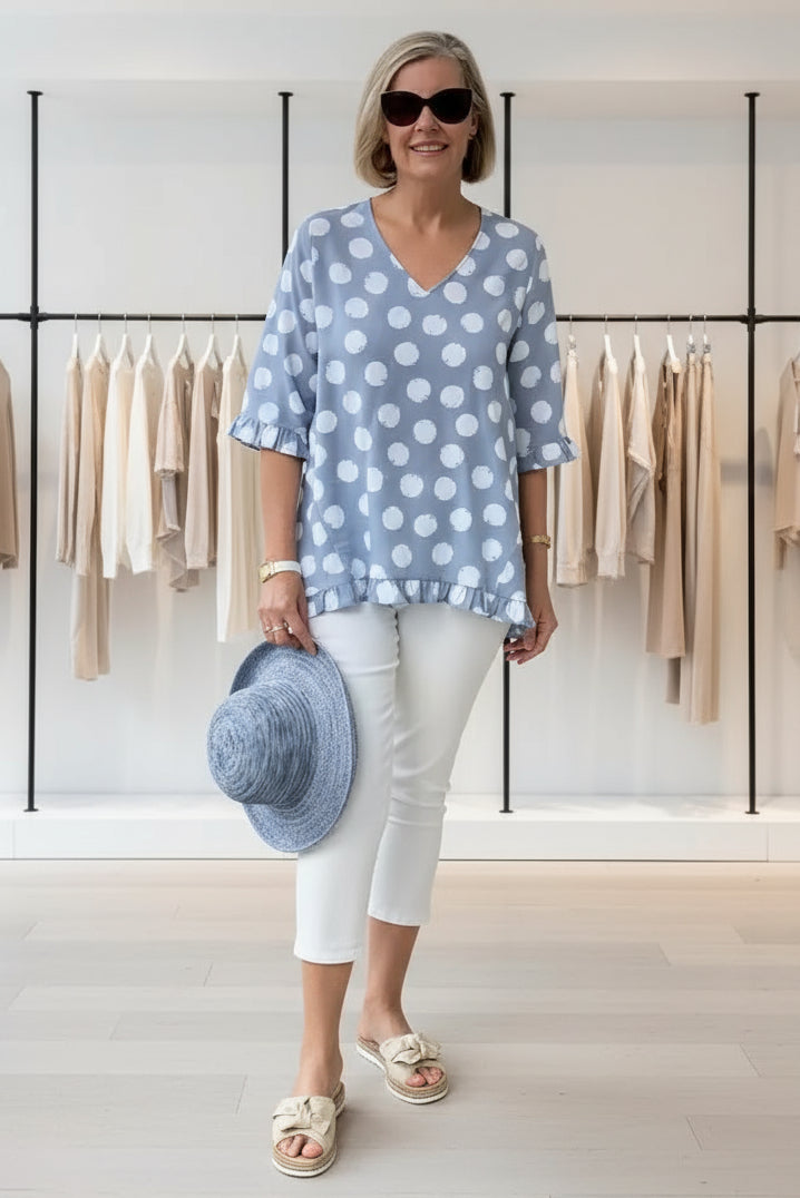 MARINA – BEDRUCKTES VINTAGE-OBERTEIL