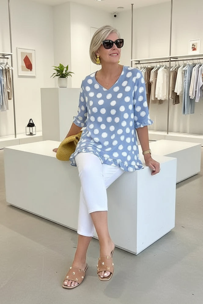 MARINA – BEDRUCKTES VINTAGE-OBERTEIL