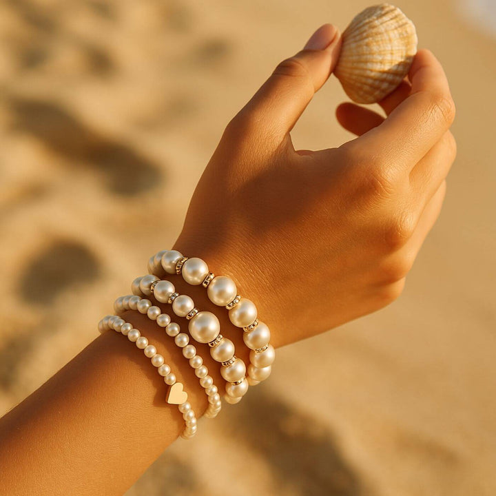 MAGDE – KLASSISCHES PERLENARMBAND-SET