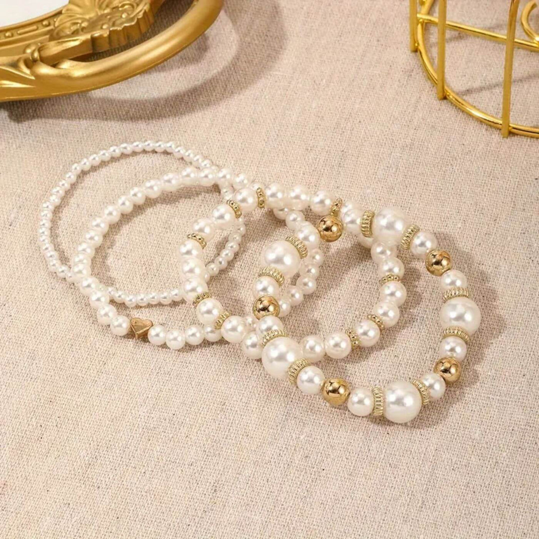 MAGDE – KLASSISCHES PERLENARMBAND-SET