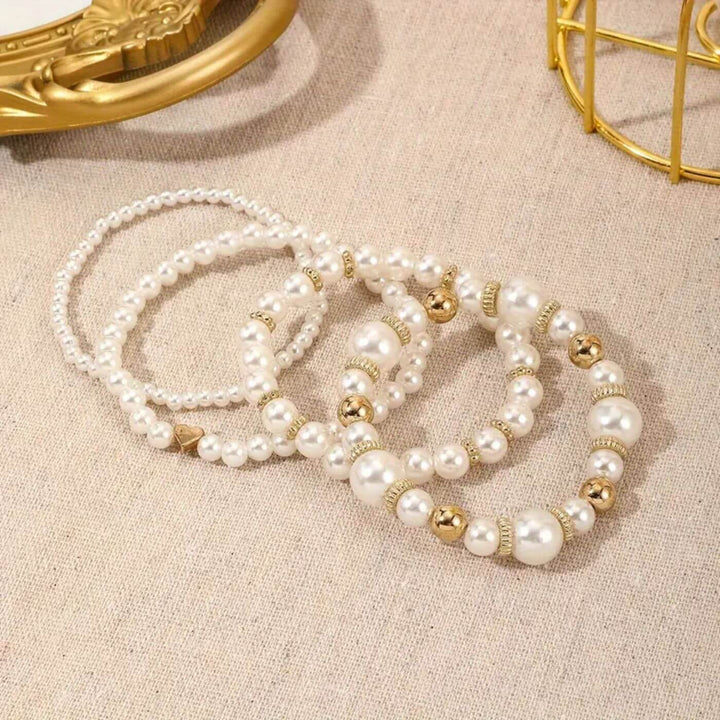 MAGDE – KLASSISCHES PERLENARMBAND-SET