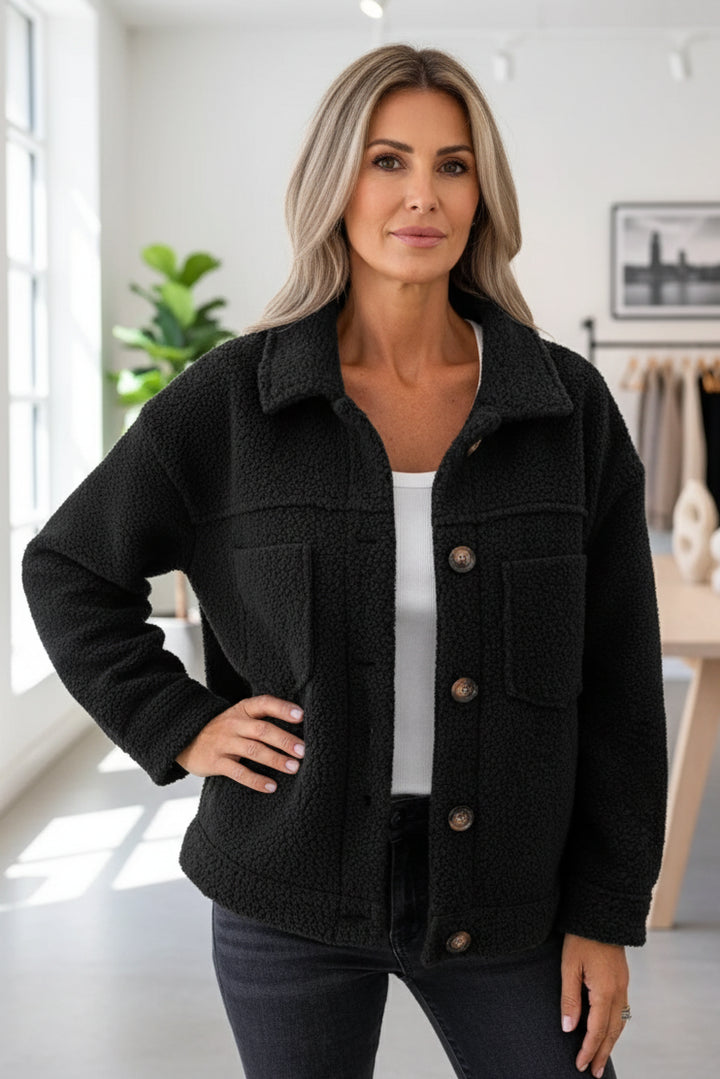 ELIANE – TEDDYJACKE MIT KNÖPFEN