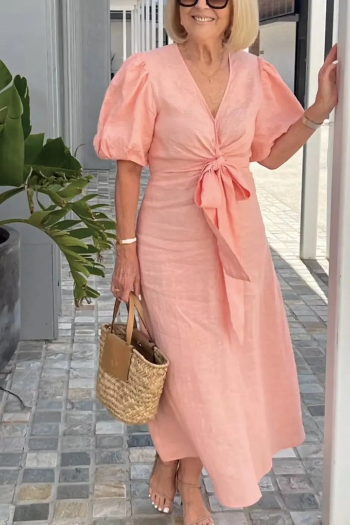 SELENA – KLEID MIT V-AUSSCHNITT