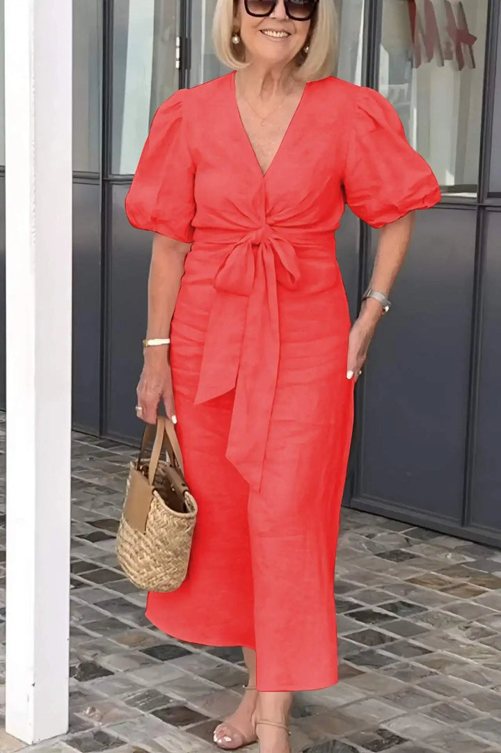 SELENA – KLEID MIT V-AUSSCHNITT