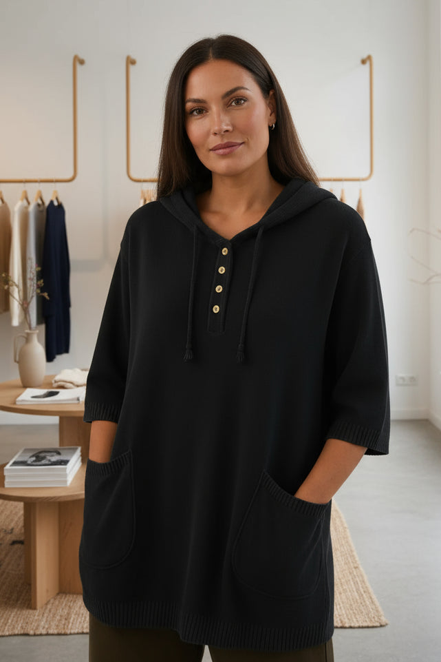 VIONA – LÄSSIGER STRICK-HOODIE