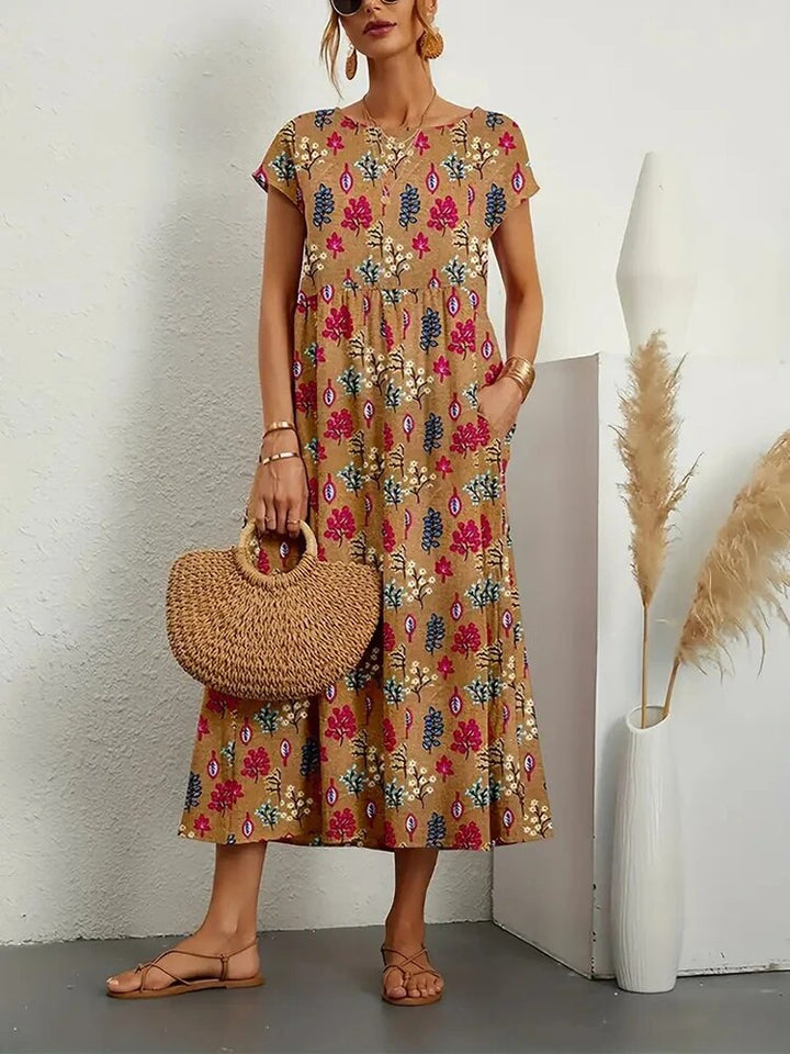 SOLE – FIGURBETONTES ÄTHERISCHES FLORAL-KLEID