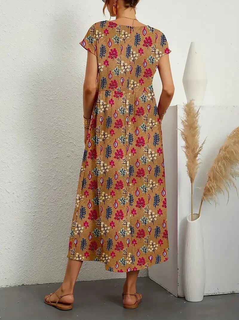 SOLE – FIGURBETONTES ÄTHERISCHES FLORAL-KLEID