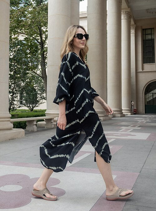 LARA - BOHO GESTREIFTES KLEID