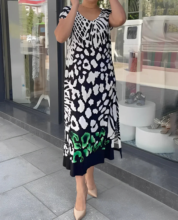 MERLE – ELEGANTES BEDRUCKTES KLEID